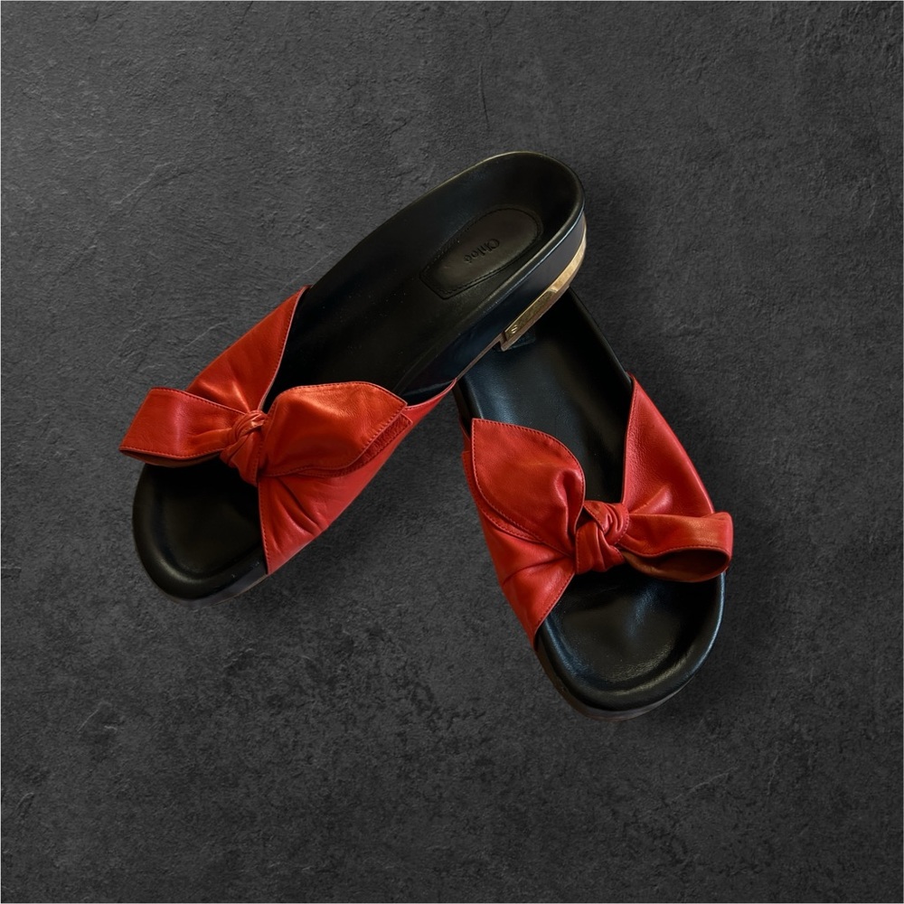 Chloe Red Bow Women's Sandals